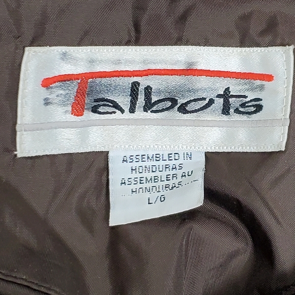 Talbots brown fleece coat size large - Picture 9 of 10